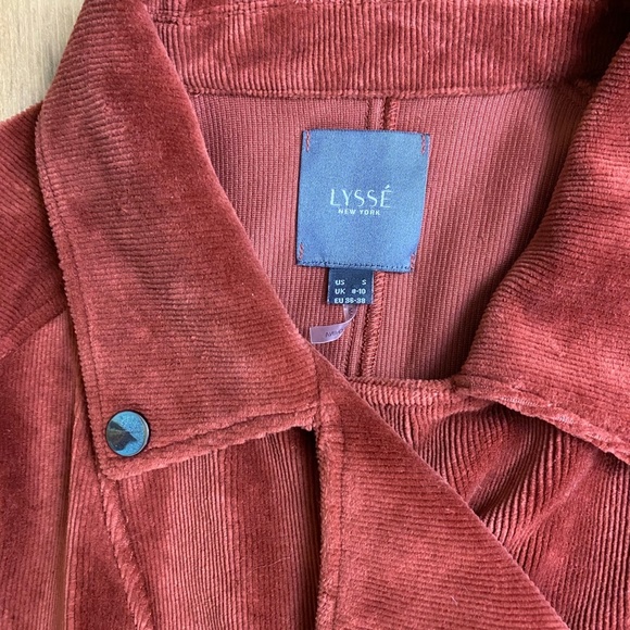Lysse New York Dark orange Corduroy Blazer Jacket Diagonal‎ Zip S - Picture 2 of 8